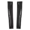 Eandarui Woman Shiny Elbow Long Fingerless Gloves Wet Look Driving Opera Gloves Arm Warmer Mittens Black One Size view 3