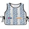 Geometric Leaves Cobbler Aprons with 2 Pockets for Women Men, Fashionable Printed Unisex Bib Waterproof Cleaning Smock Vest for Chef Kitchen Fall Winter Tree Leaf Navy Grey 1 Pack, 20''x 27.5'' view 1