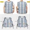 Geometric Leaves Cobbler Aprons with 2 Pockets for Women Men, Fashionable Printed Unisex Bib Waterproof Cleaning Smock Vest for Chef Kitchen Fall Winter Tree Leaf Navy Grey 1 Pack, 20''x 27.5'' view 3