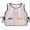 Blush Pink Cobbler Aprons with 2 Pockets for Women Men, Fashionable Printed Unisex Bib Waterproof Cleaning Smock Vest for Chef Kitchen Farmhouse Country Forest Leaves Grey 1 Pack, 20''x 27.5'' view 1