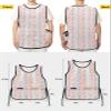Blush Pink Cobbler Aprons with 2 Pockets for Women Men, Fashionable Printed Unisex Bib Waterproof Cleaning Smock Vest for Chef Kitchen Farmhouse Country Forest Leaves Grey 1 Pack, 20''x 27.5'' view 3