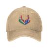 Mexirican Puerto Rican Mexican Wing Flags Unisex Baseball Cap Vintage Cotton Men Women Low Profile Dad Hat,Black view 2