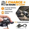 Foxelli Rechargeable Headlamp Bundle of 2  Khaki & Black: Super Bright LED Head Lamps, Lightweight & Comfortable for Running, Camping, Hiking & Work view 3
