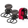 4 Pieces Tech Scuba Diving Diver BCD Backplate Book Screw Dive Mounting Hardware view 4