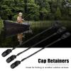 Gavigain 3pcs hat Clips hat Retainer, Black Cap Retainer Hat Clip for Fishing Apparel Keeper and Coiled Cord for Hats for Golfing Fishing Boating Sailing view 2