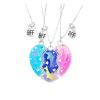 925 sterling Silver Half Heart Necklace For Couples, Cute Cartoon Glitter Heart Necklaces for Women, Matching Necklace Attract Butterfly BFF, A Piece of Charm Clavicle Chain Friendship Jewelry view 1