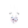 925 sterling Silver Half Heart Necklace For Couples, Cute Cartoon Glitter Heart Necklaces for Women, Matching Necklace Attract Butterfly BFF, A Piece of Charm Clavicle Chain Friendship Jewelry view 3