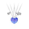 925 sterling Silver Half Heart Necklace For Couples, Cute Cartoon Glitter Heart Necklaces for Women, Matching Necklace Attract Butterfly BFF, A Piece of Charm Clavicle Chain Friendship Jewelry view 3