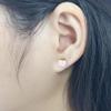 18g Titanium Apple Fruit Earrings for Women Girls 14k Gold Plated Surgical Stainless Steel Hypoallergenic Tiny Studs Cartilage Tragus Screw Back Piercing Sensitive Ear Homecoming Jewelry (Pink) view 3