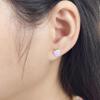 18g Titanium Apple Fruit Earrings for Women Girls 14k Gold Plated Surgical Stainless Steel Hypoallergenic Tiny Studs Cartilage Tragus Screw Back Piercing Sensitive Ear Homecoming Jewelry (Purple) view 2