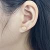 18g Titanium Flower Stud Earrings for Women Girls Surgical Stainless Steel Cute Tiny Rose Studs Cartilage Tragus Screw Back Post Conch Piercing Sensitive Ear Jewelry (Pink) view 3