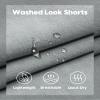 maamgic Men's 5 inch Inseam Shorts Pull-On Relaxed Fit Comfort Stretch Short Shorts with Pocket Washed Grey New X-Large view 3
