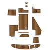 Boat EVA Faux Teak Decking Floor Compatible with 2003 Chaparral 215 SS Swim Platform Cockpit Boat EVA Foam Teak Deck Floor Pad view 1