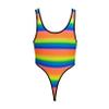 LiiYii Men's One Piece Elastic Body Chest Harness Jockstrap Bodysuit Hollow Out Wrestling Singlet Leotard Coloful Large view 2