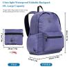 Long Keeper 15L Packable Lightweight Backpack for Women Men Water Resistant Foldable Hiking Travel Camping Daypack (Purple) view 2