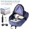 Long Keeper 15L Packable Lightweight Backpack for Women Men Water Resistant Foldable Hiking Travel Camping Daypack (Purple) view 3