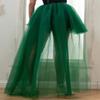 AiberLisha Womens High Low Tulle Tutu Skirt for Prom Party Dark Green L view 4