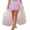 AiberLisha Womens High Low Tulle Tutu Skirt for Prom Party Light Pink S M