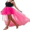 AiberLisha Womens High Low Tulle Tutu Skirt for Prom Party Hot Pink L