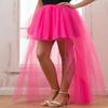 AiberLisha Womens High Low Tulle Tutu Skirt for Prom Party Hot Pink L view 2