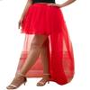 AiberLisha Womens High Low Tulle Tutu Skirt for Prom Party Red XL XXL
