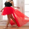 AiberLisha Womens High Low Tulle Tutu Skirt for Prom Party Red XL XXL view 3
