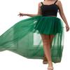 AiberLisha Womens High Low Tulle Tutu Skirt for Prom Party Dark Green S M