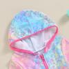 Mubineo Toddler Girl Long Sleeve Swimsuit Beach Dress Cute Cover Ups Ruffle Bathing Suit Cover Up Kimono Kids Swimwear (Rainbow Mermaid, 7-8 Years) view 4
