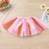 ABEWIP Baby Girl Birthday Cake Smash Outfit Toddler Girl My 1st Birthday Romper Tutu Skirt+Headband Clothes Set Wood One 1Y view 2
