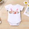 ABEWIP Baby Girl Birthday Cake Smash Outfit Toddler Girl My 1st Birthday Romper Tutu Skirt+Headband Clothes Set Wood One 1Y view 4