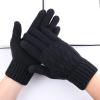 YOLAI Women's Winter Gloves Touchscreen Warm Lined Knit Glove Touchscreen Elastic Cuff Texting Thermal Gloves (Black, One Size) view 2