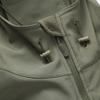 SWJGLITTR Men's Soft Shell Outdoor Jacket Waterproof Hooded Military Tactical Coat Men Winter Hiking Sherpa Lined Outwear (Army green,XX-Large) view 4