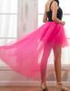 AiberLisha Womens High Low Tulle Tutu Skirt for Prom Party Hot Pink S M view 3
