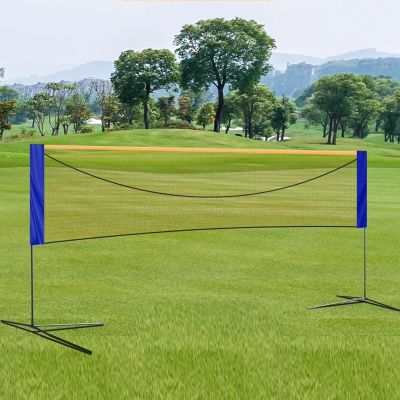 ENHEN Volleyball Net Stand Portable Badminton Net Stand for Court/Garden/Lawn, Lightweight Foldable Volleyball Frame with Handbag, 41"- 61" Height Adjustable (Size : Wide 4.1m/13.5ft)