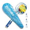 JOSWAY Pro Quality Badminton Racket Set - Training Kit for 2 Players with 3 Birds, a Racket Bag, and 2 Shuttlecocks (Blue) view 1