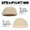 Clakllie Daily Skull Cap Knit Cuff Beanie Hat Solid Color Watch Caps Stretch Stocking Hats for Outdoor Sports,S-Beige view 2