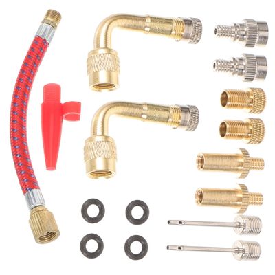 BESPORTBLE 1set Bike Valve Adapter Inflatable Connector Kit for Tire Pumps Lightweight Easy to Install Compatible Various Valves Biking Accessories for Inflating Sports