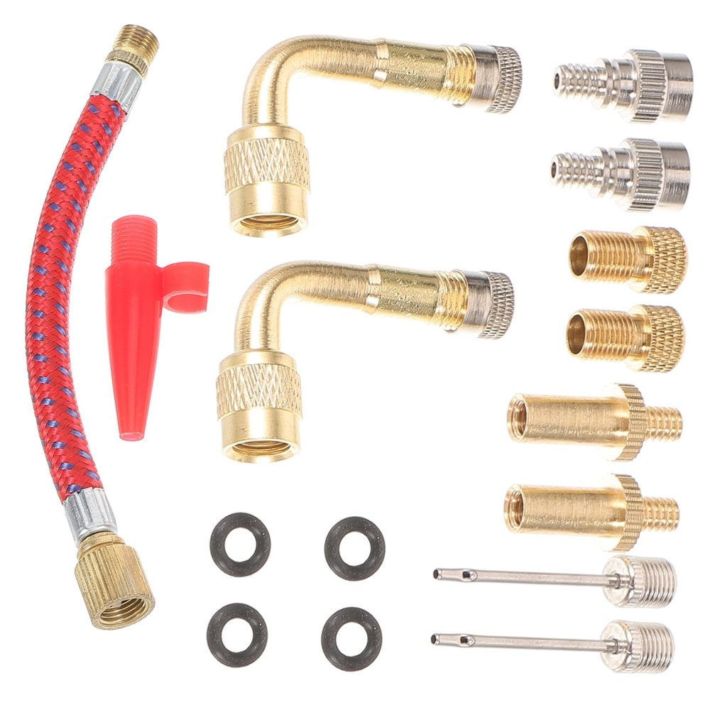 BESPORTBLE 1set Bike Valve Adapter Inflatable Connector Kit for Tire Pumps Lightweight Easy to Install Compatible Various Valves Biking Accessories for Inflating Sports