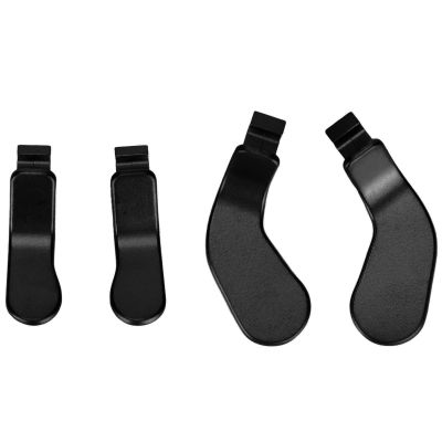 4 pcs Metal Stainless Steel Paddles , Controller Paddles for xb0x 1 Elite Series 2 , Replacement Parts Video Games Accessories Kits Interchangeable Hair flip flop Locks for xb0x 1 Elite (black)