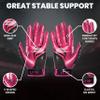 LYRX Professional Football Receiver Gloves with Optimal Silicone Palm Non-Slip Grip Control Ultra-Stick Sports Lightweight Glove and Precision Fit (Black-Pink Shine, Adult Large) view 3