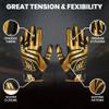 LYRX Professional Football Receiver Gloves with Optimal Silicone Palm Non-Slip Grip Control Ultra-Stick Sports Lightweight Glove and Precision Fit (Black-Gold Shine, Youth X-Small) view 2