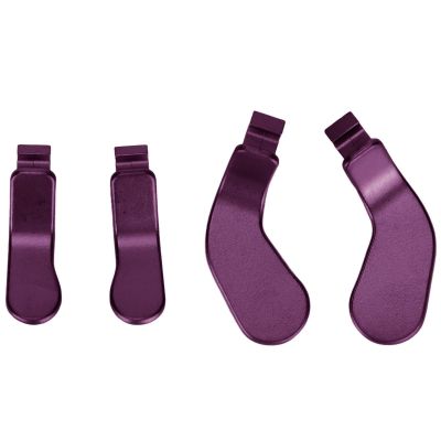 4 pcs Metal Stainless Steel Paddles, Controller Paddles for xb0x 1 Elite Series 2, Replacement Parts Video Games Accessories Kits Interchangeable Hair flip Flop Locks for xb0x 1 Elite (Purple)