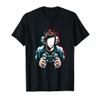 ONLINE GAMING ESPORTS GREAT HAIR GAMER PAD AND HEADSET T-Shirt view 1