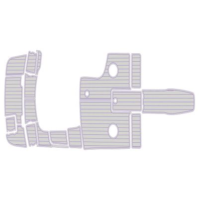 ATDEK 2003-2007 Chaparral 220 Cockpit & Swim Platform 1/4 6mm eva Faux Teak Deck Surfing Boat Fishing Boat Motorcycle Hurts crapet Non-Slip mat Floor (Grey Over Purple)
