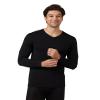 32 Degrees Men's Lightweight Baselayer V-Neck Top | Form Fitting | Long Sleeve | 4-Way Stretch | Thermal, Black, X-Large view 1