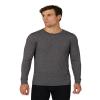 32 Degrees Men's Lightweight Baselayer Crew Top | Form Fitting | Long Sleeve| 4-Way Stretch | Thermal, Charcoal Heather, Small view 1
