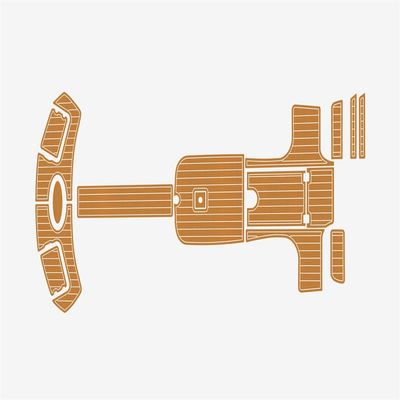 ATDEK 2005 Chaparral 225 SSI Cockpit & Swim Platform 1/4 6mm eva Faux Teak Deck Surfing Boat Fishing Boat Motorcycle Hurts crapet Non-Slip mat Floor (White Over Brown)