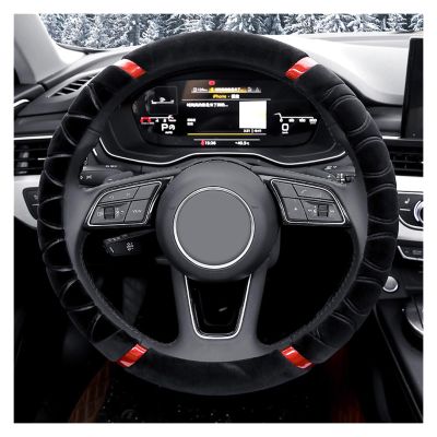 FUERU Car Steering Wheel Cover for Car Steering Wheel Cover Plush Car Decoration Accessories Comfortable, Soft, Strong Grip (Color : 5#), YINA20230601