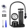 BESPORTBLE Mini Portable Tire Inflator High-Pressure Foot Pump Pressure Gauge for Bikes Balls and More Lightweight and Easy to Use Black Random Accessories view 1