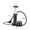 BESPORTBLE Mini Portable Tire Inflator High-Pressure Foot Pump Pressure Gauge for Bikes Balls and More Lightweight and Easy to Use Black Random Accessories view 2